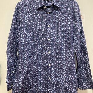 Ben Sherman Navy Floral Button Down Shirt